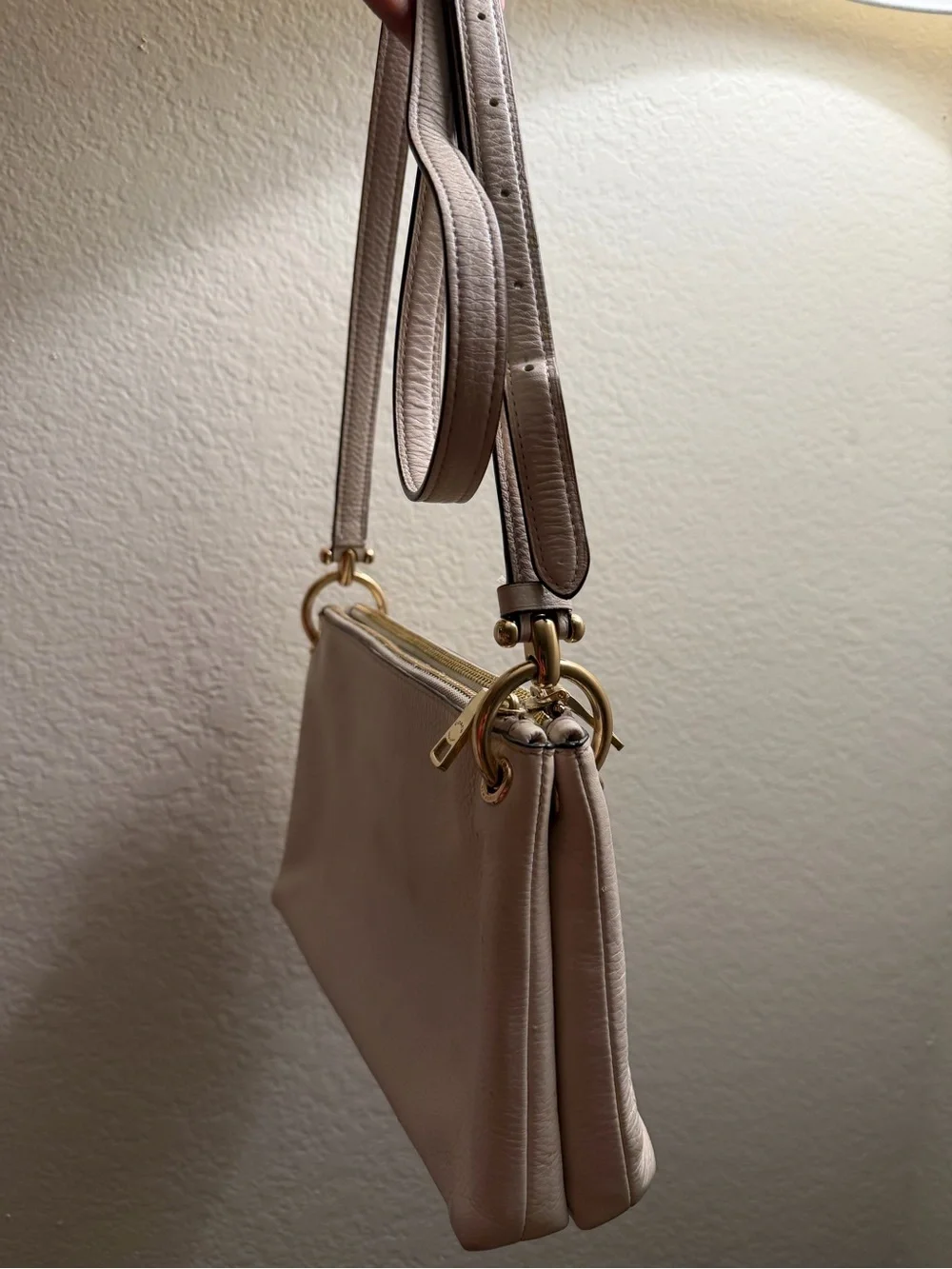 Coach Mia Crossbody Bag (Color: White Pebbled)